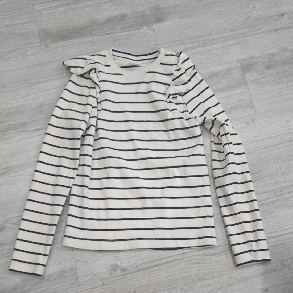 Zara Kids Black and White Striped Top